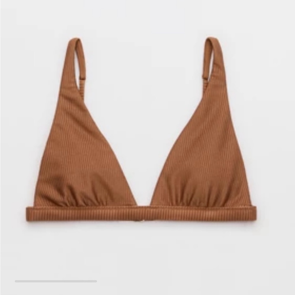 Brown Triangle Bikini Top